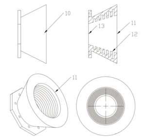 Figure 1 Corrugated horn structure