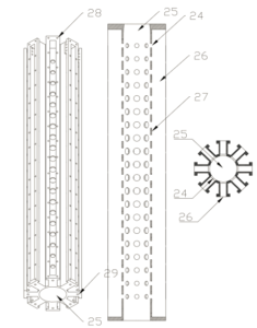 Figure 4 Schematic diagram of eight-arm waveguide coupling structure